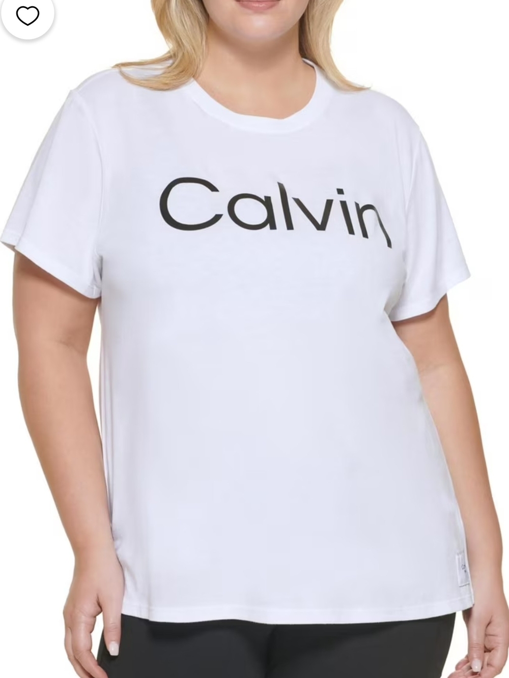 Calvin Klein Performance Women's Logo T-Shirt White Plus Size XXL